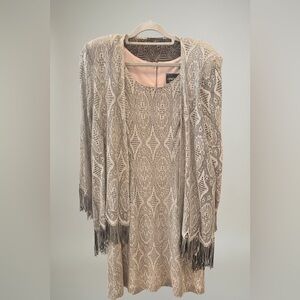 Vintage Onyx Nite 2 Piece Dress & Cardigan Set